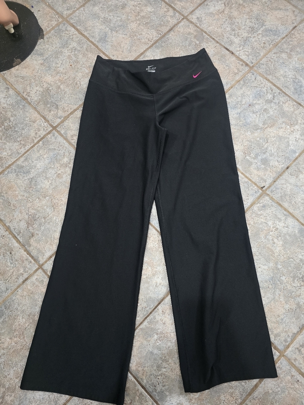 Nike Black Leggings with Pink Logo
